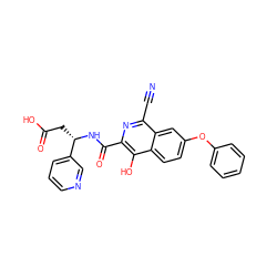 N#Cc1nc(C(=O)N[C@@H](CC(=O)O)c2cccnc2)c(O)c2ccc(Oc3ccccc3)cc12 ZINC000146690097