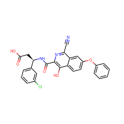 N#Cc1nc(C(=O)N[C@H](CC(=O)O)c2cccc(Cl)c2)c(O)c2ccc(Oc3ccccc3)cc12 ZINC000146706018