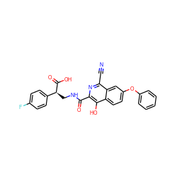 N#Cc1nc(C(=O)NC[C@H](C(=O)O)c2ccc(F)cc2)c(O)c2ccc(Oc3ccccc3)cc12 ZINC000146754906