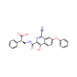 N#Cc1nc(C(=O)NC[C@H](C(=O)O)c2ccccc2)c(O)c2ccc(Oc3ccccc3)cc12 ZINC000146702075