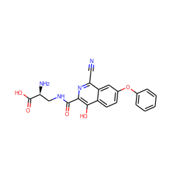 N#Cc1nc(C(=O)NC[C@H](N)C(=O)O)c(O)c2ccc(Oc3ccccc3)cc12 ZINC000146697763