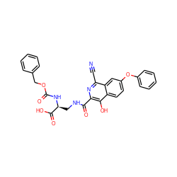 N#Cc1nc(C(=O)NC[C@H](NC(=O)OCc2ccccc2)C(=O)O)c(O)c2ccc(Oc3ccccc3)cc12 ZINC000146731822