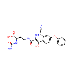 N#Cc1nc(C(=O)NCC[C@@H](NC(N)=O)C(=O)O)c(O)c2ccc(Oc3ccccc3)cc12 ZINC000146666953