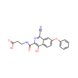 N#Cc1nc(C(=O)NCCC(=O)O)c(O)c2ccc(Oc3ccccc3)cc12 ZINC000146722634