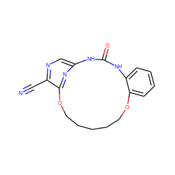 N#Cc1ncc2nc1OCCCCCOc1ccccc1NC(=O)N2 ZINC000028826252