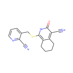 N#Cc1ncccc1CSc1[nH]c(=O)c(C#N)c2c1CCCC2 ZINC000073169107