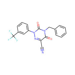 N#Cc1nn(-c2cccc(C(F)(F)F)c2)c(=O)n(Cc2ccccc2)c1=O ZINC000049792737