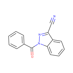 N#Cc1nn(C(=O)c2ccccc2)c2ccccc12 ZINC000096273866