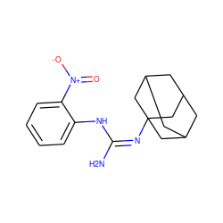 N/C(=N/C12CC3CC(CC(C3)C1)C2)Nc1ccccc1[N+](=O)[O-] ZINC000026482427