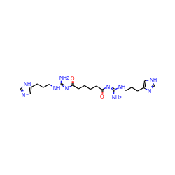 N/C(=N\C(=O)CCCCC(=O)/N=C(\N)NCCCc1cnc[nH]1)NCCCc1c[nH]cn1 ZINC000095552563