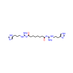 N/C(=N\C(=O)CCCCCCC(=O)/N=C(\N)NCCCc1cnc[nH]1)NCCCc1c[nH]cn1 ZINC000095554969