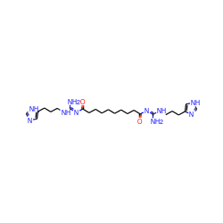 N/C(=N\C(=O)CCCCCCCCC(=O)/N=C(\N)NCCCc1cnc[nH]1)NCCCc1c[nH]cn1 ZINC000095556120