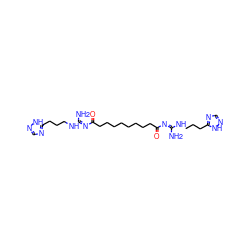 N/C(=N\C(=O)CCCCCCCCC(=O)/N=C(\N)NCCCc1ncn[nH]1)NCCCc1ncn[nH]1 ZINC000095552806