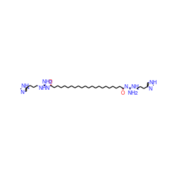 N/C(=N\C(=O)CCCCCCCCCCCCCCCCCCCCC(=O)/N=C(\N)NCCCc1cnc[nH]1)NCCCc1c[nH]cn1 ZINC000095557191