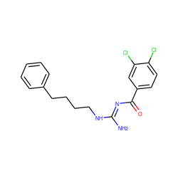 N/C(=N\C(=O)c1ccc(Cl)c(Cl)c1)NCCCCc1ccccc1 ZINC000026845967