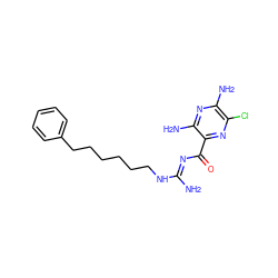 N/C(=N\C(=O)c1nc(Cl)c(N)nc1N)NCCCCCCc1ccccc1 ZINC000036176108