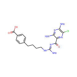 N/C(=N\C(=O)c1nc(Cl)c(N)nc1N)NCCCCc1ccc(C(=O)O)cc1 ZINC000035934418