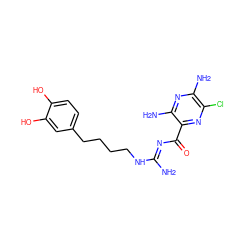 N/C(=N\C(=O)c1nc(Cl)c(N)nc1N)NCCCCc1ccc(O)c(O)c1 ZINC000036176090