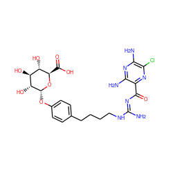 N/C(=N\C(=O)c1nc(Cl)c(N)nc1N)NCCCCc1ccc(O[C@H]2O[C@H](C(=O)O)[C@@H](O)[C@H](O)[C@H]2O)cc1 ZINC000036176083
