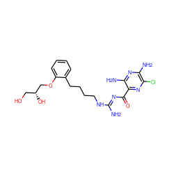 N/C(=N\C(=O)c1nc(Cl)c(N)nc1N)NCCCCc1ccccc1OC[C@H](O)CO ZINC000036176076