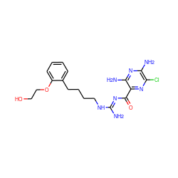 N/C(=N\C(=O)c1nc(Cl)c(N)nc1N)NCCCCc1ccccc1OCCO ZINC000036176111