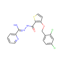 N/C(=N\NC(=O)c1sccc1OCc1ccc(Cl)cc1Cl)c1ccccn1 ZINC000015953358