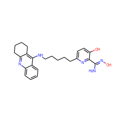 N/C(=N\O)c1nc(CCCCCNc2c3c(nc4ccccc24)CCCC3)ccc1O ZINC000169310267