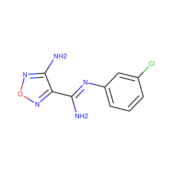 N/C(=N\c1cccc(Cl)c1)c1nonc1N ZINC000045319186