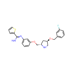 N/C(=N\c1cccc(OC[C@@H]2C[C@@H](OCc3cccc(F)c3)CN2)c1)c1cccs1 ZINC000223075702