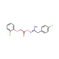 N/C(Cc1ccc(Cl)cc1)=N\OC(=O)COc1ccccc1Cl ZINC000004901430