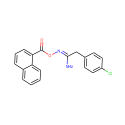 N/C(Cc1ccc(Cl)cc1)=N\OC(=O)c1cccc2ccccc12 ZINC000004690333