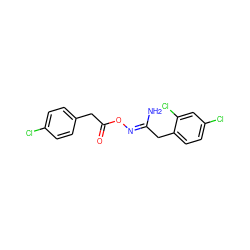 N/C(Cc1ccc(Cl)cc1Cl)=N\OC(=O)Cc1ccc(Cl)cc1 ZINC000004682066