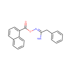 N/C(Cc1ccccc1)=N\OC(=O)c1cccc2ccccc12 ZINC000013116669