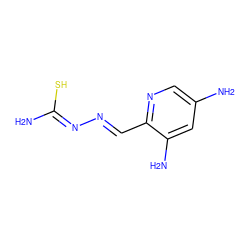 N/C(S)=N/N=C/c1ncc(N)cc1N ZINC000013756696