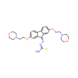 N/C(S)=N/N=C1c2cc(OCCN3CCOCC3)ccc2-c2ccc(OCCN3CCOCC3)cc21 ZINC000013136501