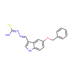 N/C(S)=N\N=C\c1c[nH]c2ccc(OCc3ccccc3)cc12 ZINC000009434721