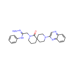 N/N=C(/CN1CCCC2(CCN(c3cnc4ccccc4n3)CC2)C1=O)Nc1ccccc1 ZINC000096173160