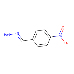 N/N=C/c1ccc([N+](=O)[O-])cc1 ZINC000001675811