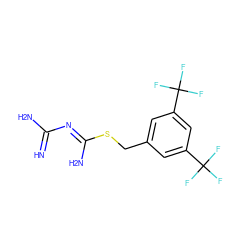 N=C(N)/N=C(\N)SCc1cc(C(F)(F)F)cc(C(F)(F)F)c1 ZINC000014966668