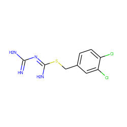 N=C(N)/N=C(\N)SCc1ccc(Cl)c(Cl)c1 ZINC000014966637