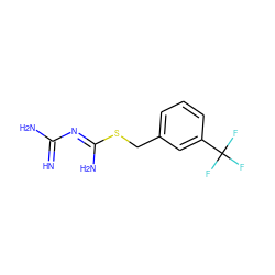 N=C(N)/N=C(\N)SCc1cccc(C(F)(F)F)c1 ZINC000014966621