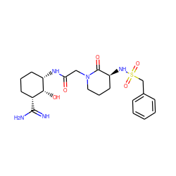 N=C(N)[C@@H]1CCC[C@H](NC(=O)CN2CCC[C@H](NS(=O)(=O)Cc3ccccc3)C2=O)[C@@H]1O ZINC000027520111