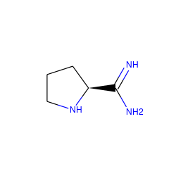N=C(N)[C@@H]1CCCN1 ZINC000071280869