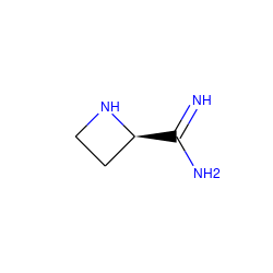 N=C(N)[C@H]1CCN1 ZINC000071295446