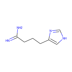 N=C(N)CCCc1c[nH]cn1 ZINC000000004903