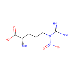 N=C(N)N(CCC[C@H](N)C(=O)O)[N+](=O)[O-] ZINC000027740002