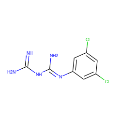 N=C(N)N/C(N)=N/c1cc(Cl)cc(Cl)c1 ZINC000004370978