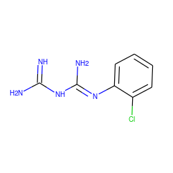 N=C(N)N/C(N)=N/c1ccccc1Cl ZINC000016450314