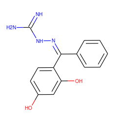 N=C(N)N/N=C(/c1ccccc1)c1ccc(O)cc1O ZINC000001694512