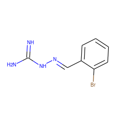 N=C(N)N/N=C/c1ccccc1Br ZINC000001233210